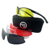 Includes 4 Impact Resistant Lenses. Colors: Clear, Yellow, Red & Smoke. - Includes Zippered Neoprene CZ-USa Logo Case With Clip And Belt Loops.